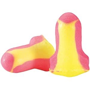 Laser Lite High Visibility Disposable Foam Earplugs, Pink/Yellow , 200-Pairs