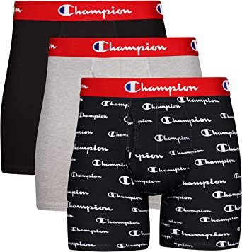 Champion 男士棉质平角裤3只装 S码