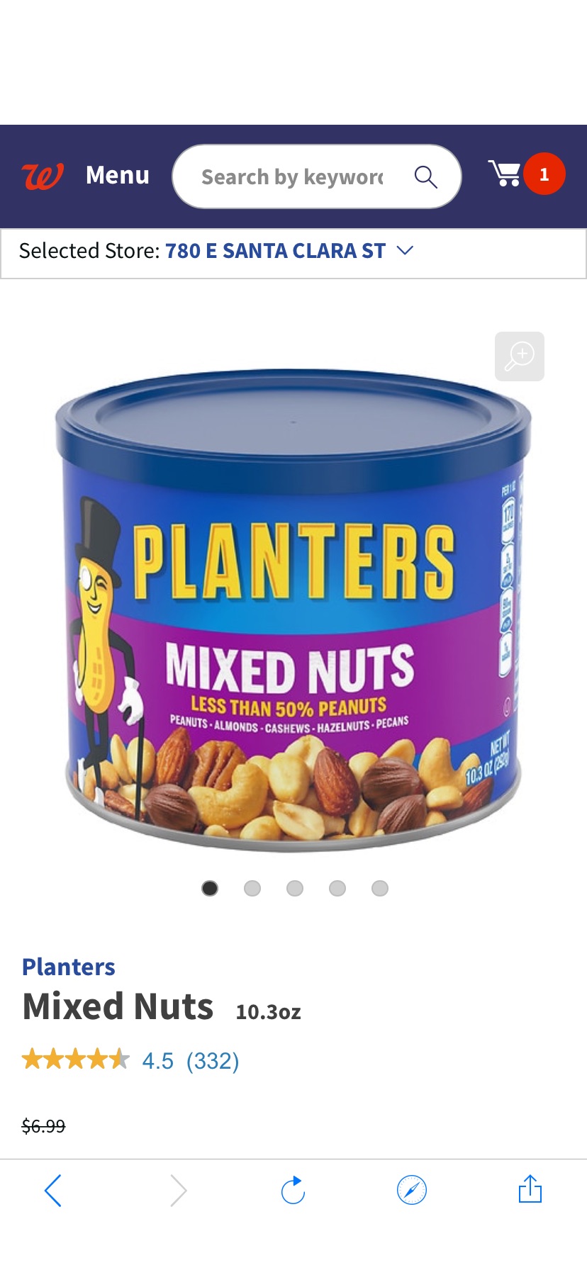Planters 混合坚果 | Walgreens