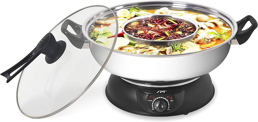 Amazon.com: SS-303 Electric Shabu Shabu Pot (2Way): Home & Kitchen 鸳鸯电火锅