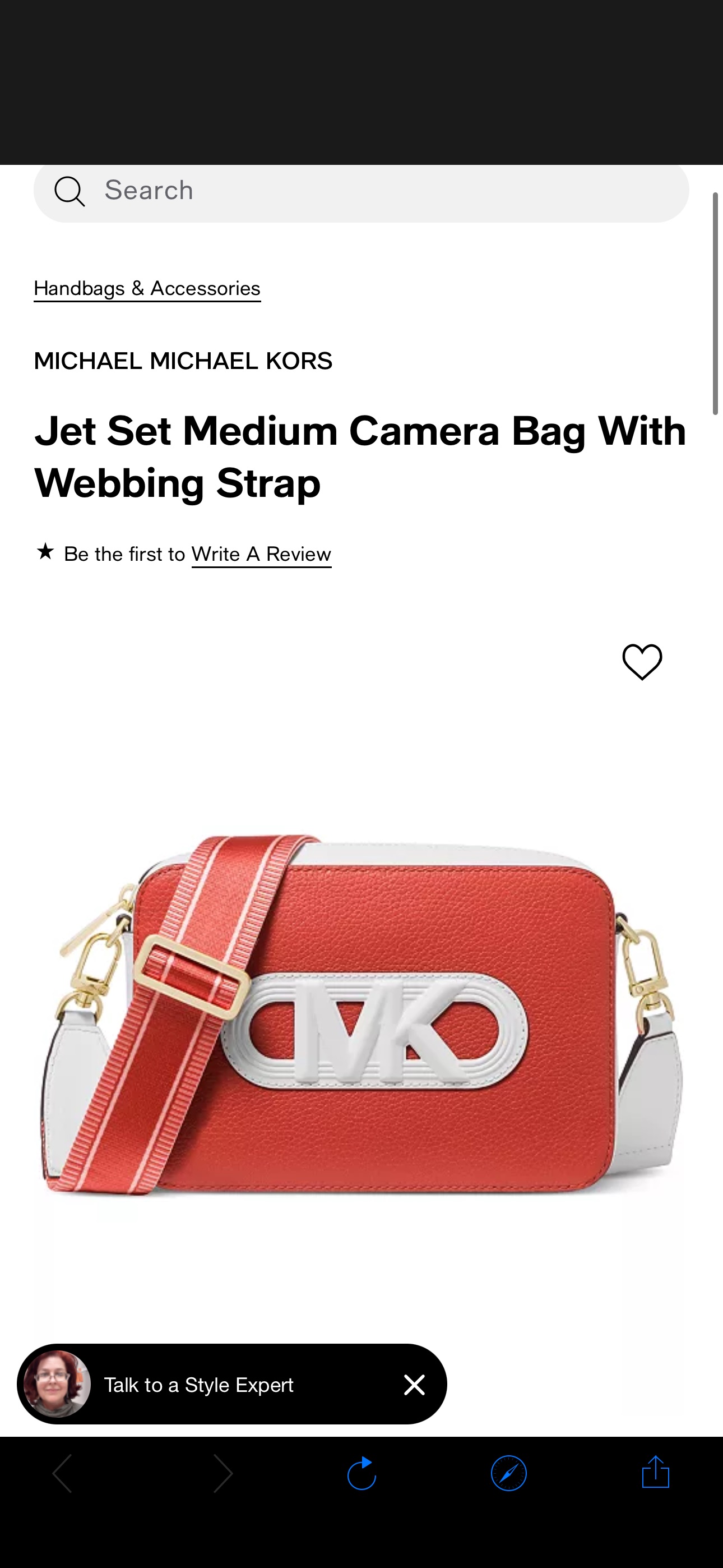 Michael Kors Jet Set Medium Camera Bag With Webbing Strap - Macy's