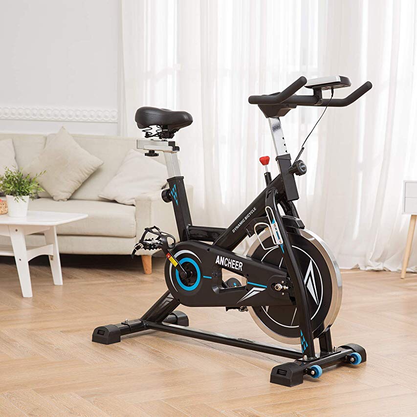 Amazon.com : pooboo Indoor Cycling Bike, Belt Drive Indoor Exercise Bike, Stationary Bike LCD Display for Home Cardio Workout Bike Training : Sports & Outdoors室内运动自行车
