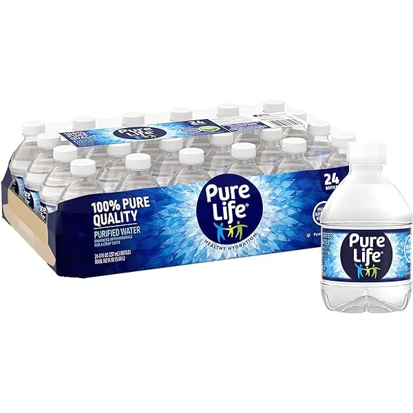 Pure Life, Purified Water, 8 Fl Oz 24 Pack