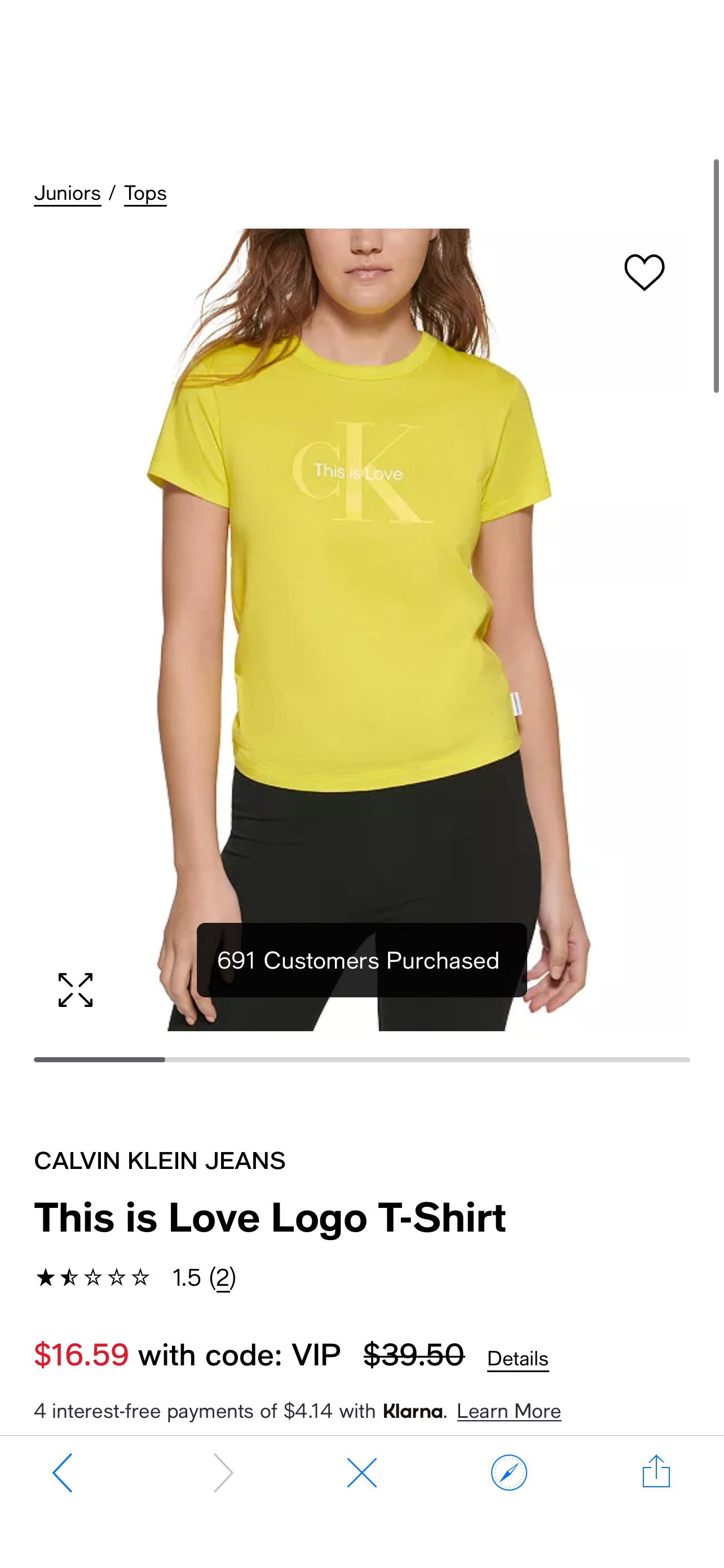 Calvin Klein Jeans This is Love Logo T-Shirt & Reviews - Tops - Juniors - Macy's
