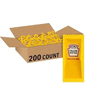 Mild Mustard Single Serve Packet (0.2 oz Packets, Pack of 200)