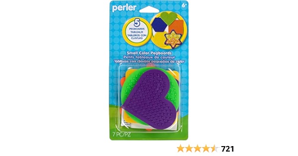 Perler Beads Small Fun Shaped Pegboards-5 Count ( Packaging May Vary )