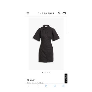 $199 Black Cotton-poplin mini dress | FRAME | THE OUTNET