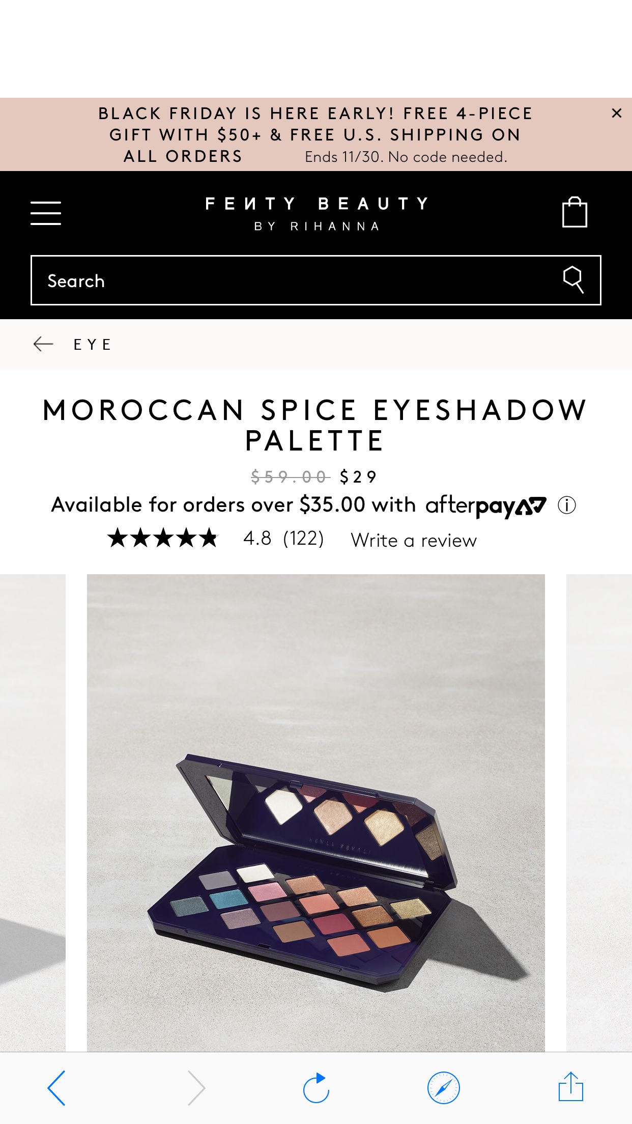 Moroccan Spice Eyeshadow Palette | Fenty Beauty眼影盘