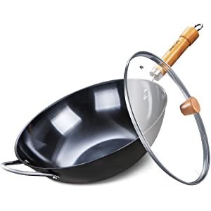 HITECLIFE Wok Pan with Lid 13 inch