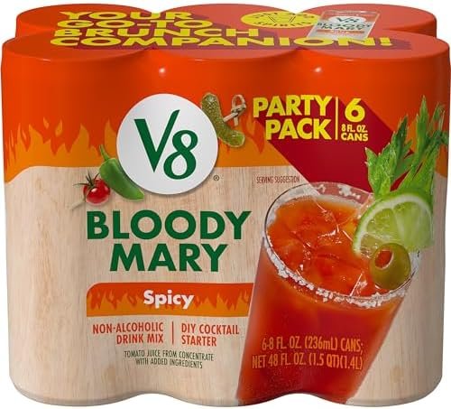 Bloody Mary Spicy Mix, 8 fl oz Can (Pack of 6)