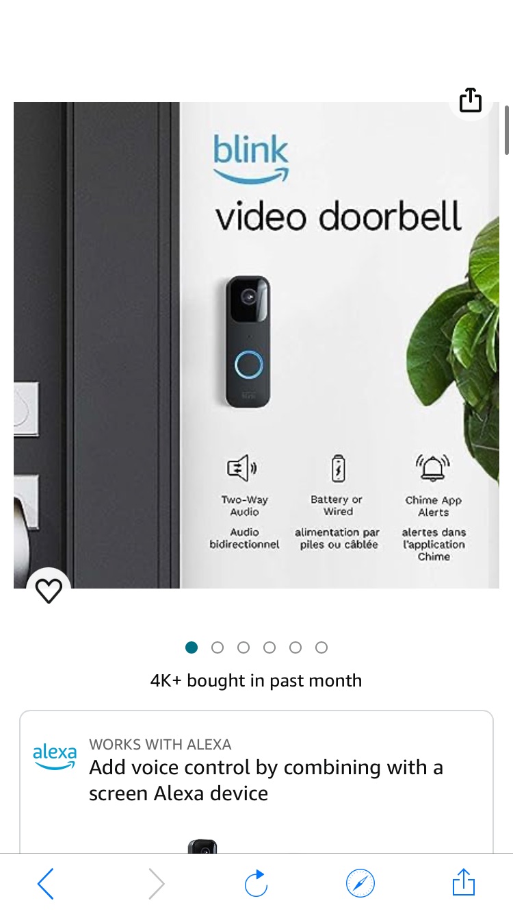 Blink Video Doorbell | Two-way audio, HD video, motion and chime app alerts, and Alexa enabled — wired or wire-free (Black) : Amazon.ca: Amazon Devices & Accessories