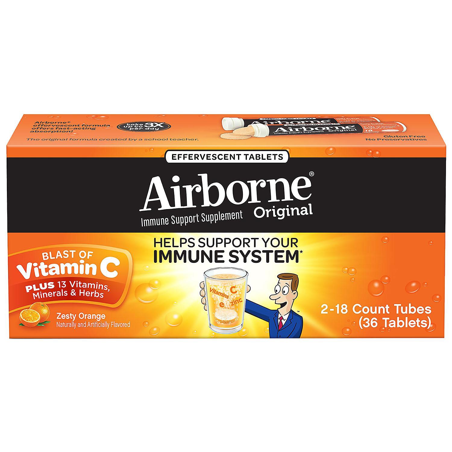 Airborne Effervescent Tablets, Various Flavors (36 ct.) - Sam's Club维他命c