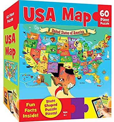 MasterPieces Explorer Kids -美国地图60块拼图
