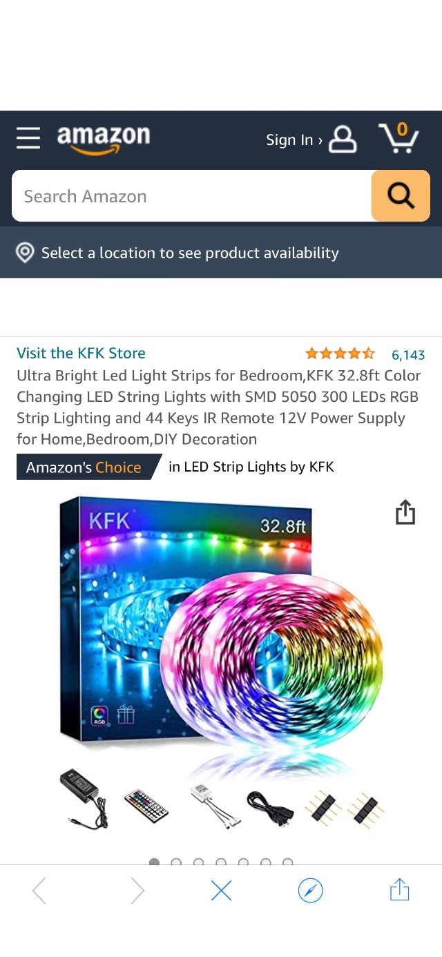 Ultra Bright Led Light Strips for Bedroom,KFK 32.8ft Color Changing LED String Lights with SMD 5050 300 LEDs RGB Strip Lighting and 44 Keys IR Remote 12V Power Supply for Home,Bedroom,DIY Decoration : Tools & Home Improvement