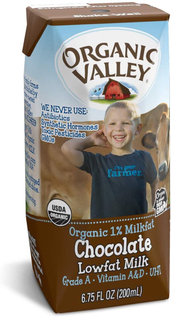 Organic Valley Organic 1% Low Fat Single-Serve Chocolate Milk, 6.75 oz