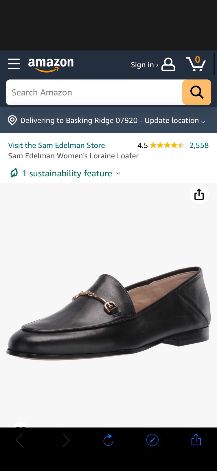 Amazon.com | Sam Edelman Women's Loraine Loafer, Black Leather, 9 | Loafers & Slip-Ons