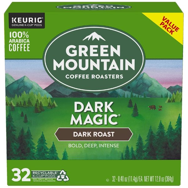 Green Mountain Coffee Dark Magic Dark Roast 32.0ea