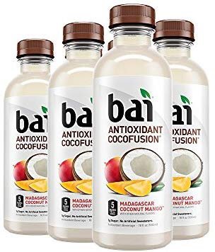 Bai Cocofusions Madagascar Coconut Mango, Antioxidant Infused Beverage, 18 fl oz bottles, 6 pack