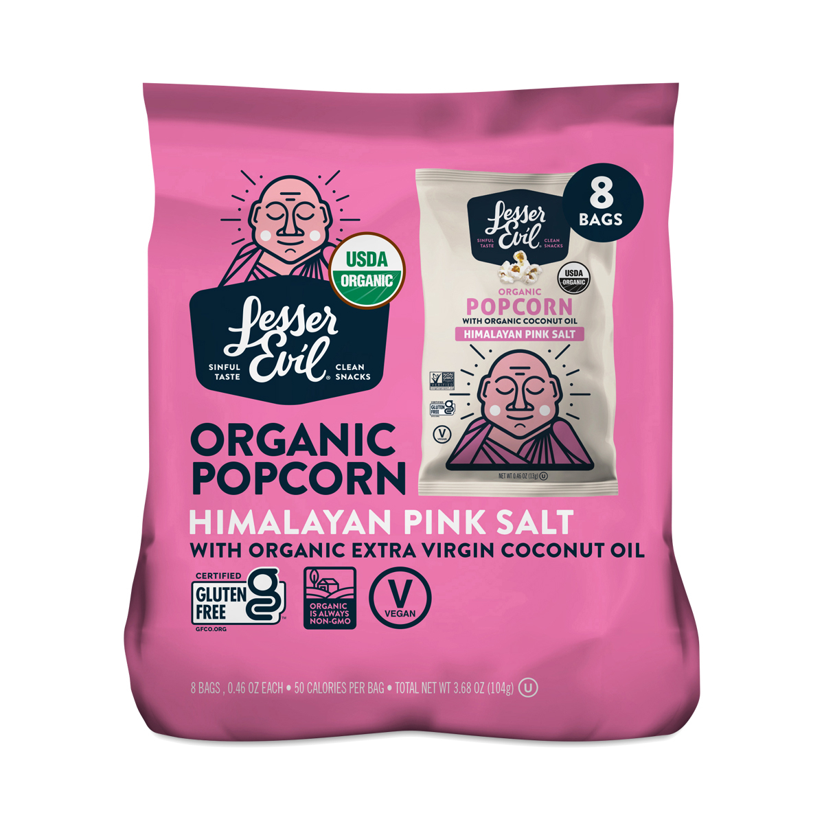 Organic Himalayan Pink Salt Popcorn, Snack Size | Thrive Market