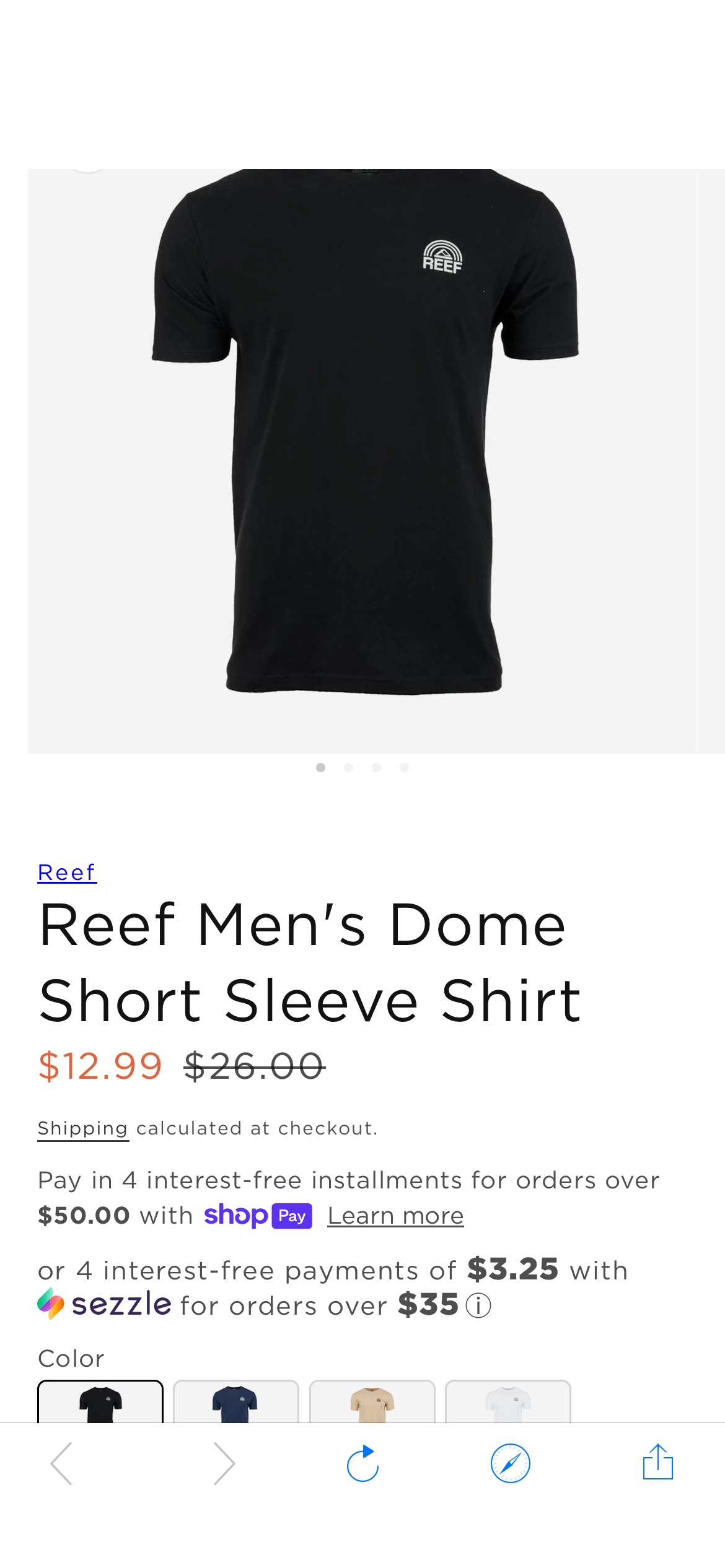 Reef Men's Dome Short Sleeve Shirt – PROOZY Proozy：用3件Reef男士圆顶衬衫改造你的衣柜，只需22美元。

代码：PZR22DM