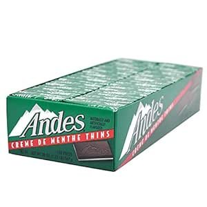 Tootsie Roll Andes Creme De Menthe Thin Mints - After Dinner Mints - Rectangular Chocolate Sandwich Mint Candies - 20 Oz, 120 Count