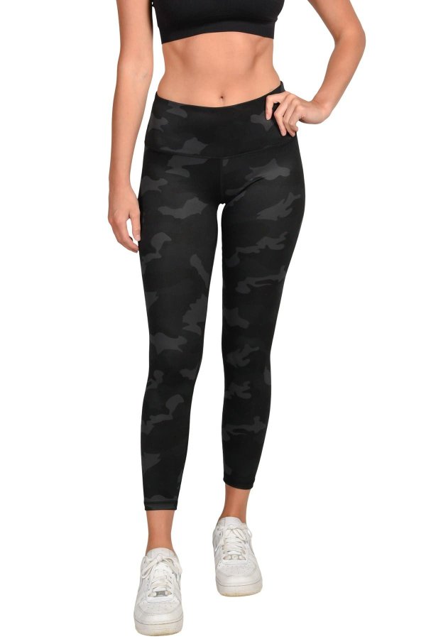 90 Degree By Reflex Lux Camo High Waisted Ankle Leggings