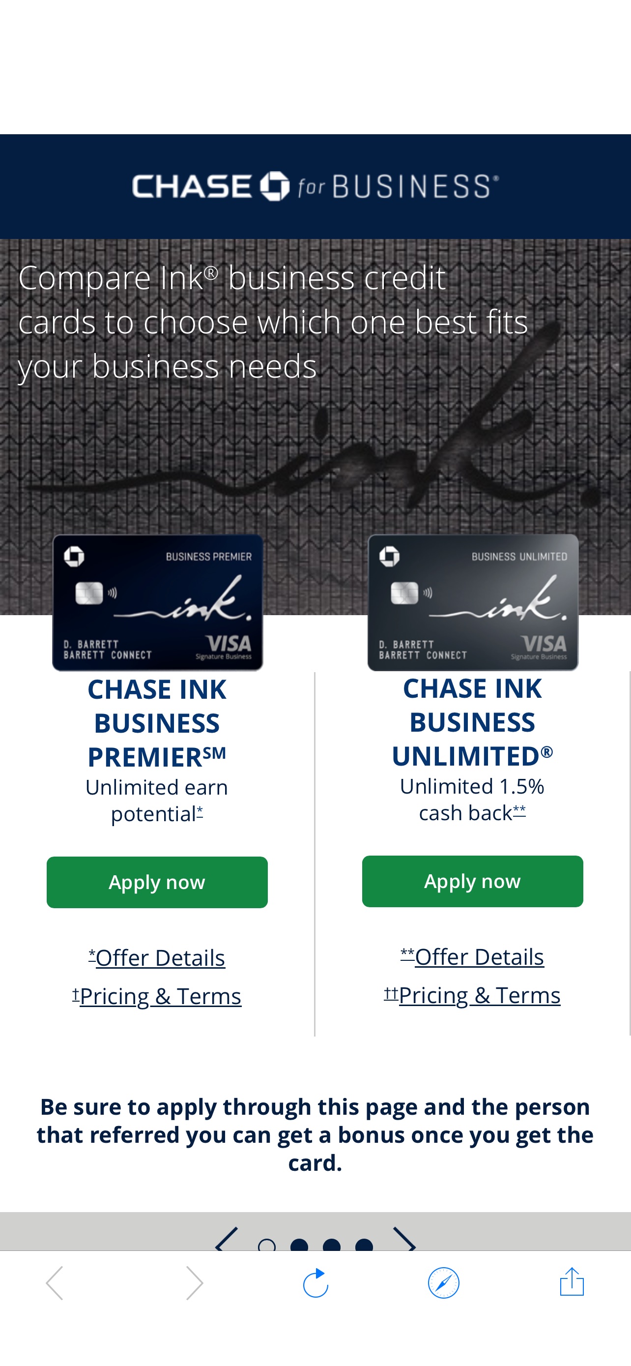 Compare Business Credit Cards | Chase.com
