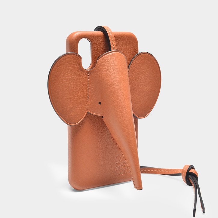 Loewe - Elephant iPhone X/Xs Cover in Tan Leather | Monnier Frères手机壳原价＄490