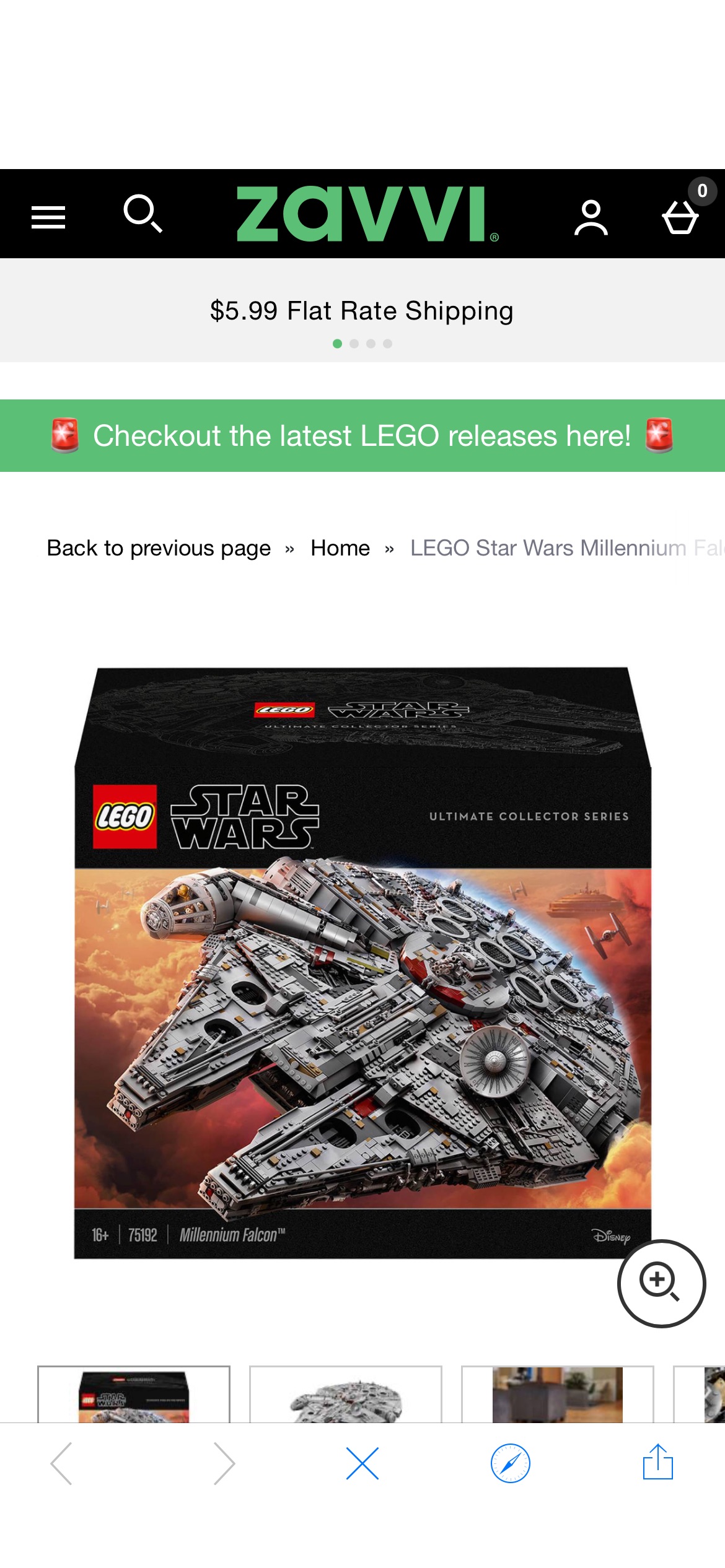 LEGO Star Wars Millennium Falcon Collector Series Set (75192) Toys - Zavvi US