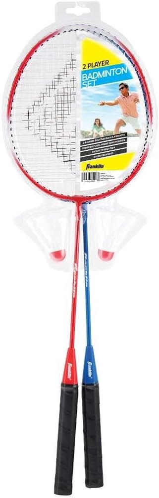 Amazon.com: Franklin Sports Badminton Racket + Birdie Set - Replacement Badminton Equipment for Kids + Adults - 2 Player Badminton Racket Set, Red/ White/ Blue : Everything Else