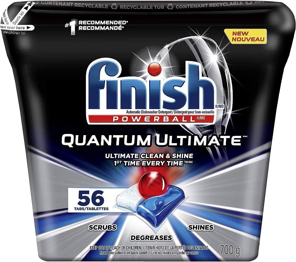 Finish Power Ball Quantum Ultimate Dishwasher Detergent Tabs, Scrubs, Degreases, Shines, Ultimate Clean & Sine 1st time everytime, 56 Tabs : Amazon.ca: Health & Personal Care