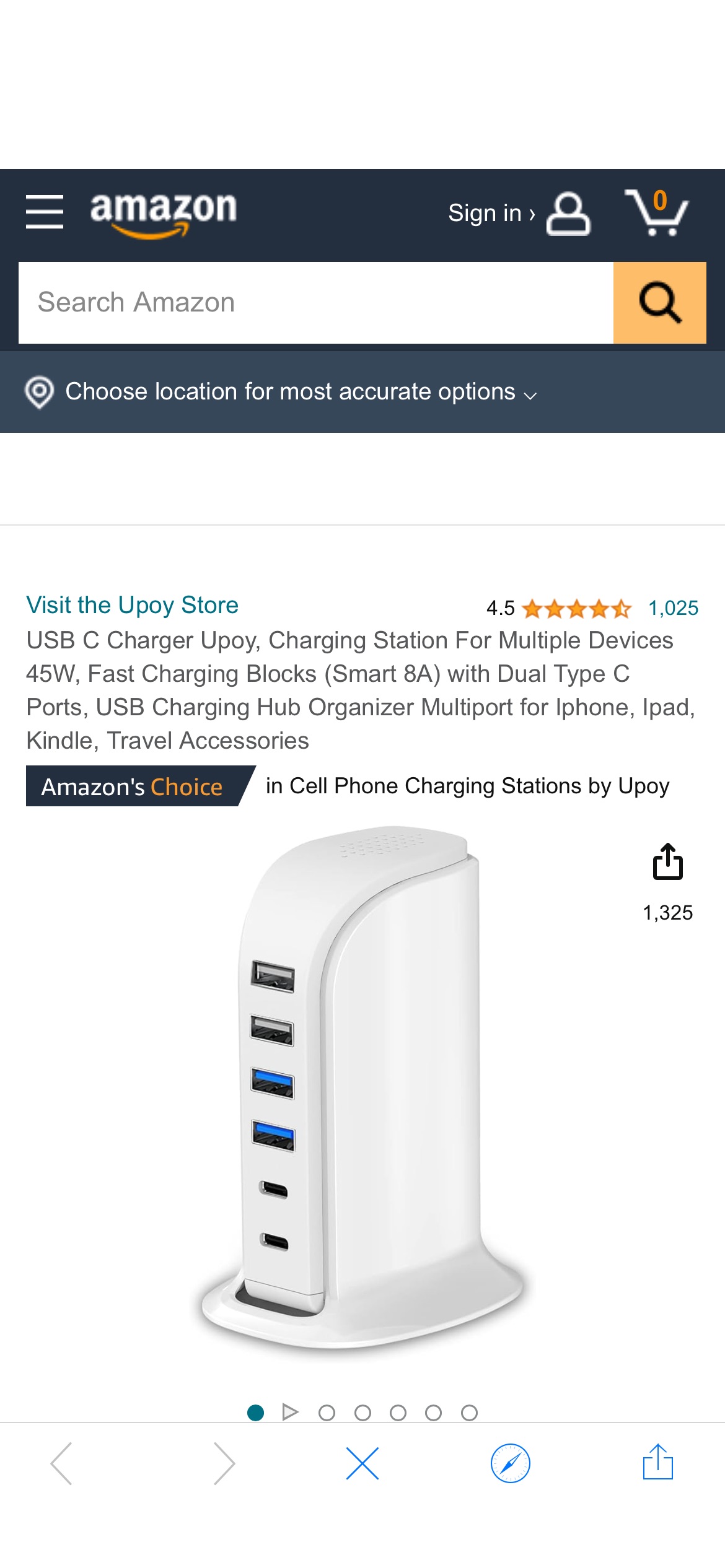 Amazon.com: USB C Charger Upoy, Charging Station For Multiple Devices 45W, Fast Charging Blocks (Smart 8A) with Dual Type C Ports, USB Charging Hub Organizer Multiport for Iphone, Ipad, Kindle, Travel