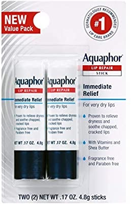 Amazon.com : Aquaphor Lip Repair Stick - Soothes Dry Chapped Lips - Two(2) .17 Oz. Sticks : Beauty