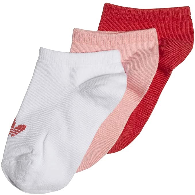 adidas 三双船袜Liner Sock 3 Pair Pack White Size KXS: Clothing