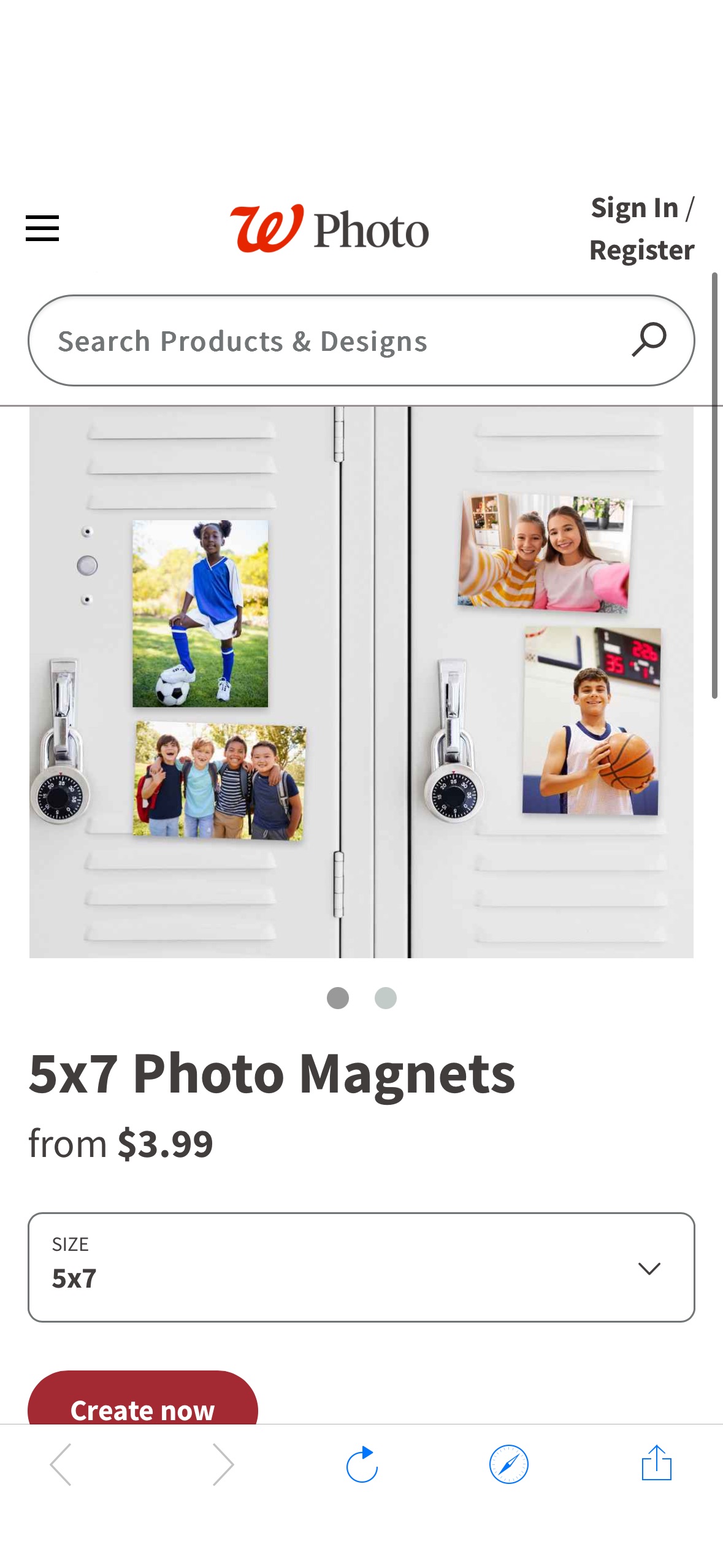 5x7 Photo Magnet ONLY $0.99 w/ FREE Same Day Pickup at Walgreens