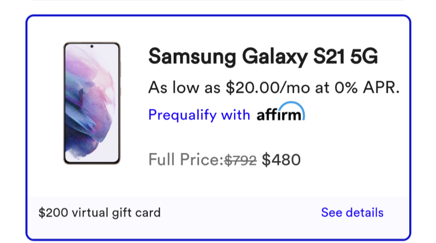 三星 Samsung Galaxy S21 5G | Visible