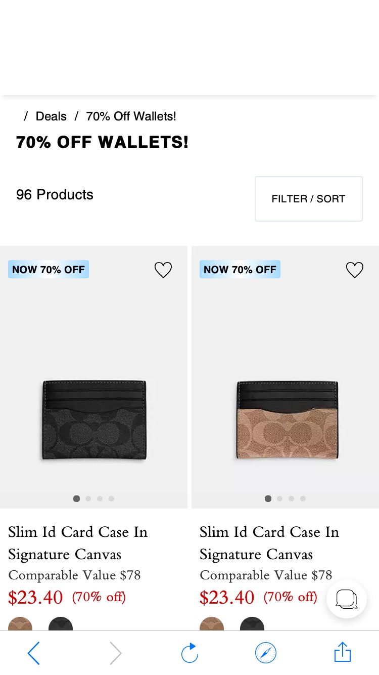 70% Off Wallets | COACH® Outlet