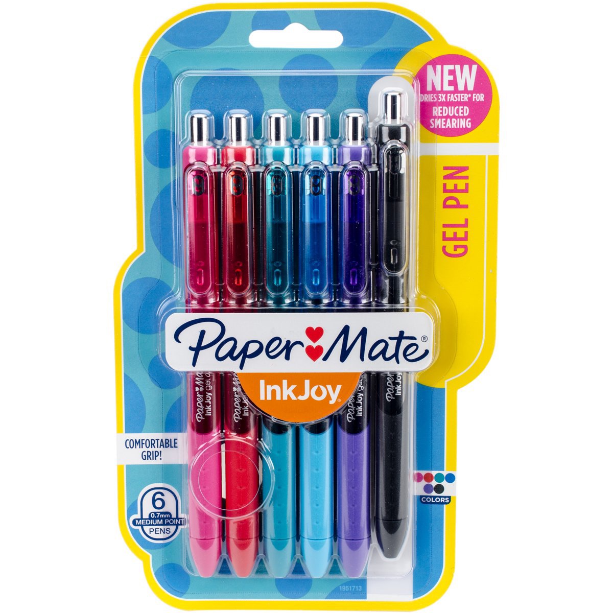 Paper Mate 水笔Inkjoy Gel Pens .7mm 6/Pkg-Assorted - Walmart.com