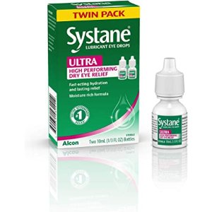 Systane Ultra Lubricant Eye Drops, Artificial Tears for Dry Eye, Twin Pack
