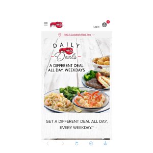 $21.99 Now Serving Daily Deals At Red Lobster