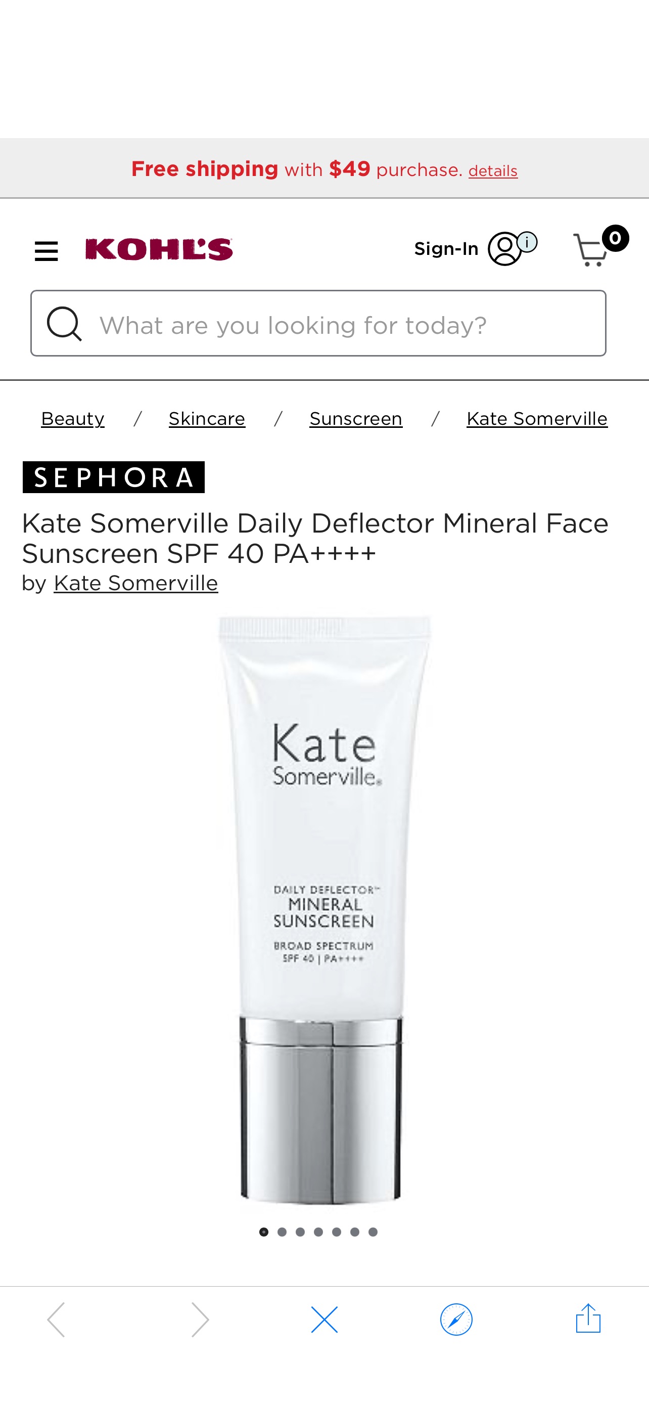 Kate Somerville Daily Deflector Mineral Face Sunscreen SPF 40 PA++++