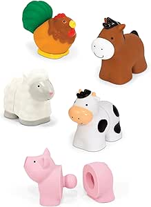 Amazon.com: Melissa &amp; Doug Pop Blocs Farm Animals Educational Baby Toy - 10 Linkable Pieces : Melissa &amp; Doug: Toys &amp; Games