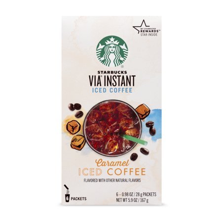 VIA Instant Caramel Iced Coffee (1 box of 6 packets)