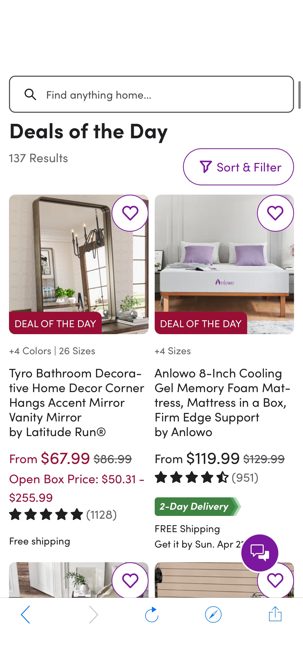 Hot Wayfair Deals of the Day! Firepits, Rugs, Coffee Tables and More