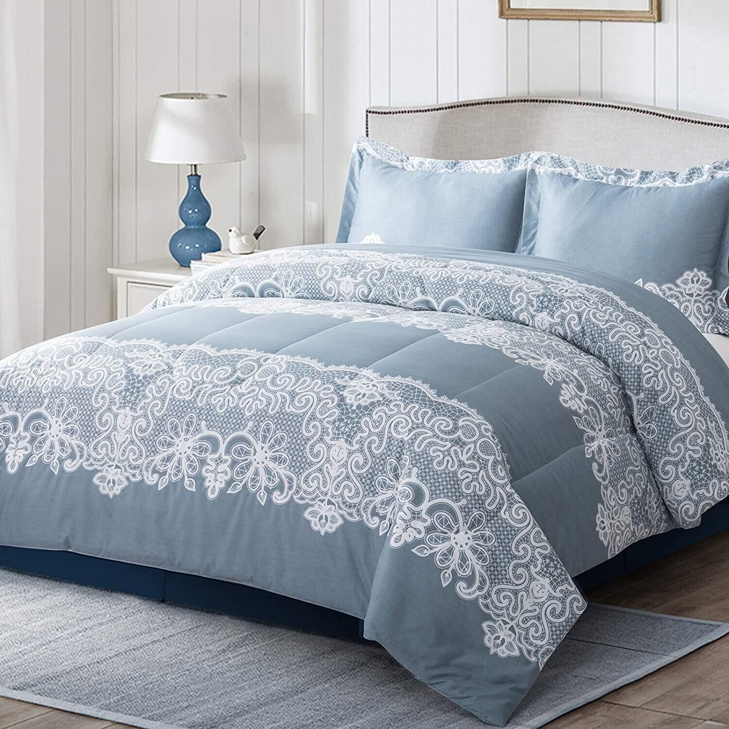 Shatex Twin Comforter 2 Pieces Bedding Comforter Set– Ultra Soft 100% Microfiber Polyester被子两件套
