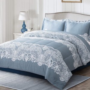$26.59 Shatex Twin Comforter 2 Pieces Bedding Comforter Set– Ultra Soft 100% Microfiber Polyester被子两件套