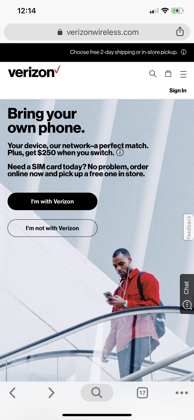 Verizon Wireless 携机入网优惠