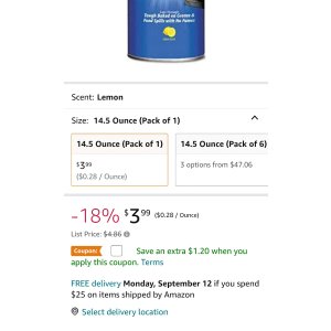 $2.79 Easy-Off Fume Free Oven Cleaner, Lemon 14.5 oz Can : Health & Household烤箱清洁剂