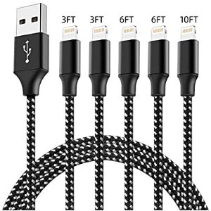 Bkayp Mfi Certified 5Pack 10ft Lightning Cable