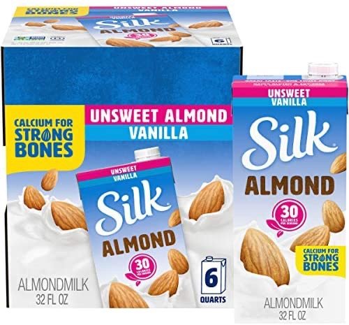 Silk Almond Milk 香草杏仁牛奶 32oz 6瓶